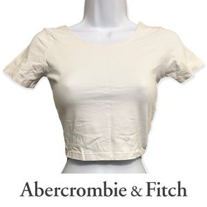 A&F White Crop Top Size S